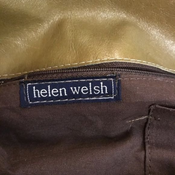 Helen Welsh Vintage Retro Green Leather Shoulder Baguette Purse Bag - Picture 15 of 16